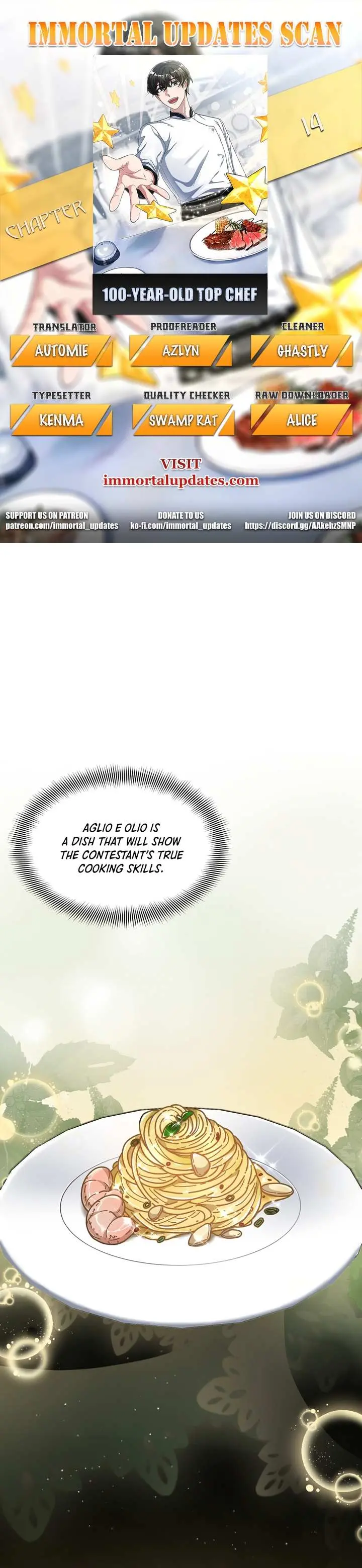 Read 100-Year-Old Top Chef chapter 14 image 1 on Lezhin
