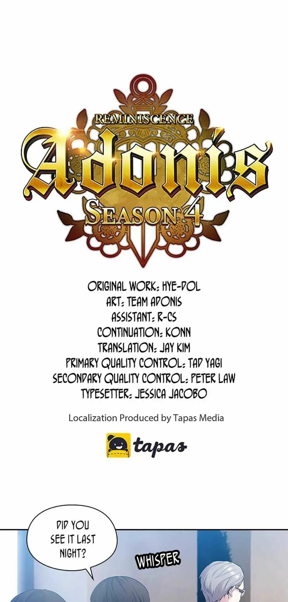 Read Adonis chapter 146 image 0 on Lezhin