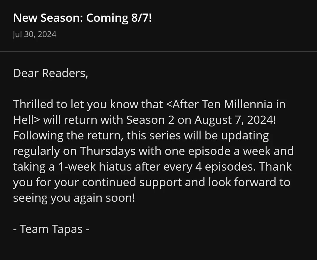 Read After Ten Millennia in Hell chapter 64.1 image 0 on Lezhin