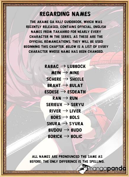 Read Akame ga Kill! chapter 50 image 0 on Lezhin