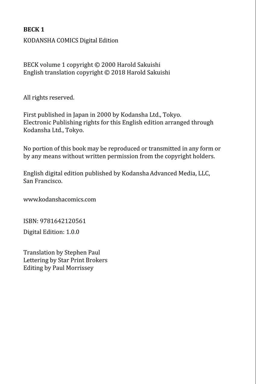Read Beck chapter 0 image 3 on Lezhin