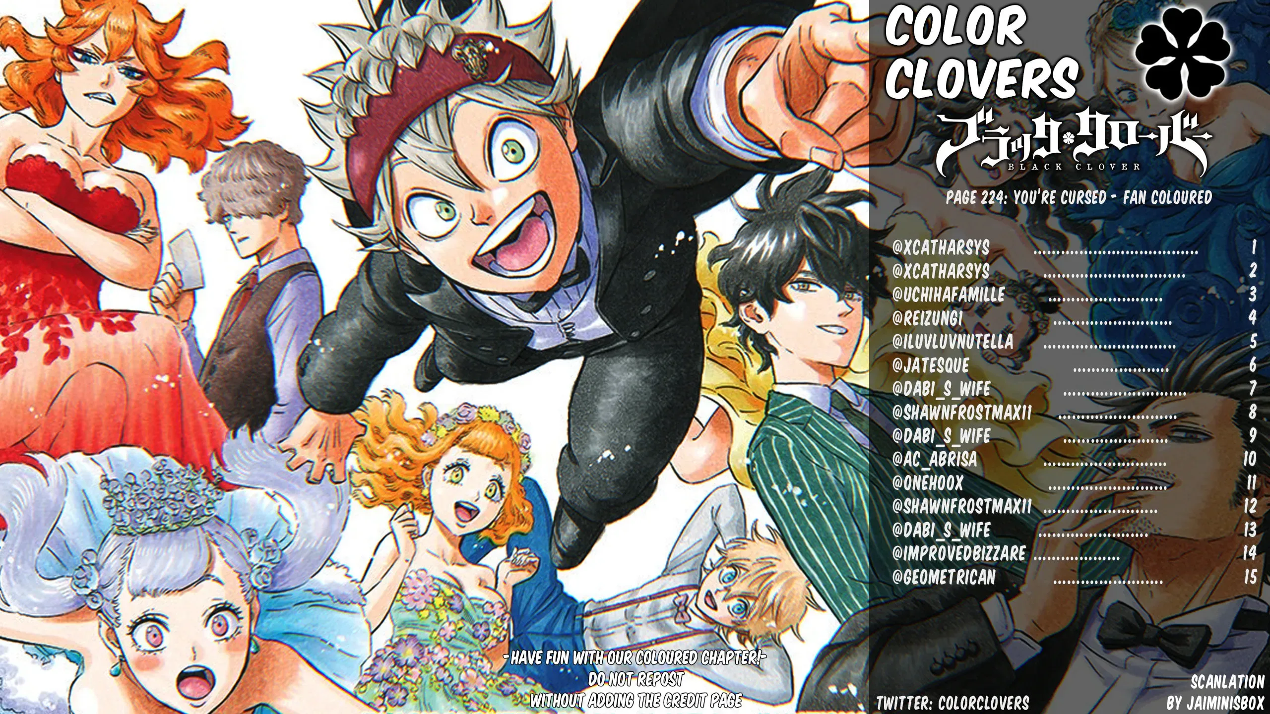 Read Black Clover (Fan Colored) (Colored) chapter 224 image 0 on Lezhin