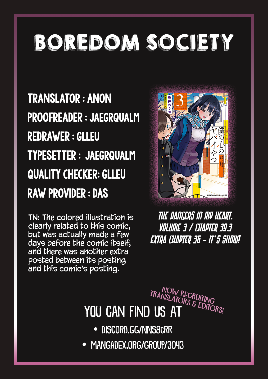 Boku no Kokoro no Yabai yatsu Chapter 389 page 4 - 