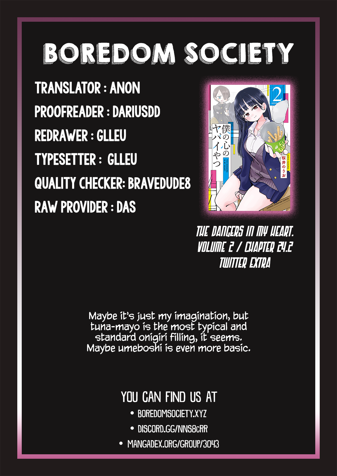 Boku no Kokoro no Yabai yatsu Chapter 439 page 7 - 