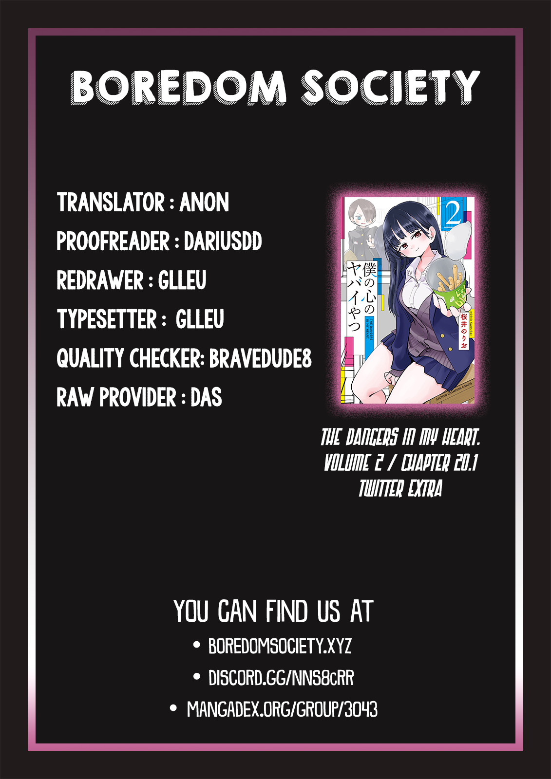 Boku no Kokoro no Yabai yatsu Chapter 449 page 3 - 