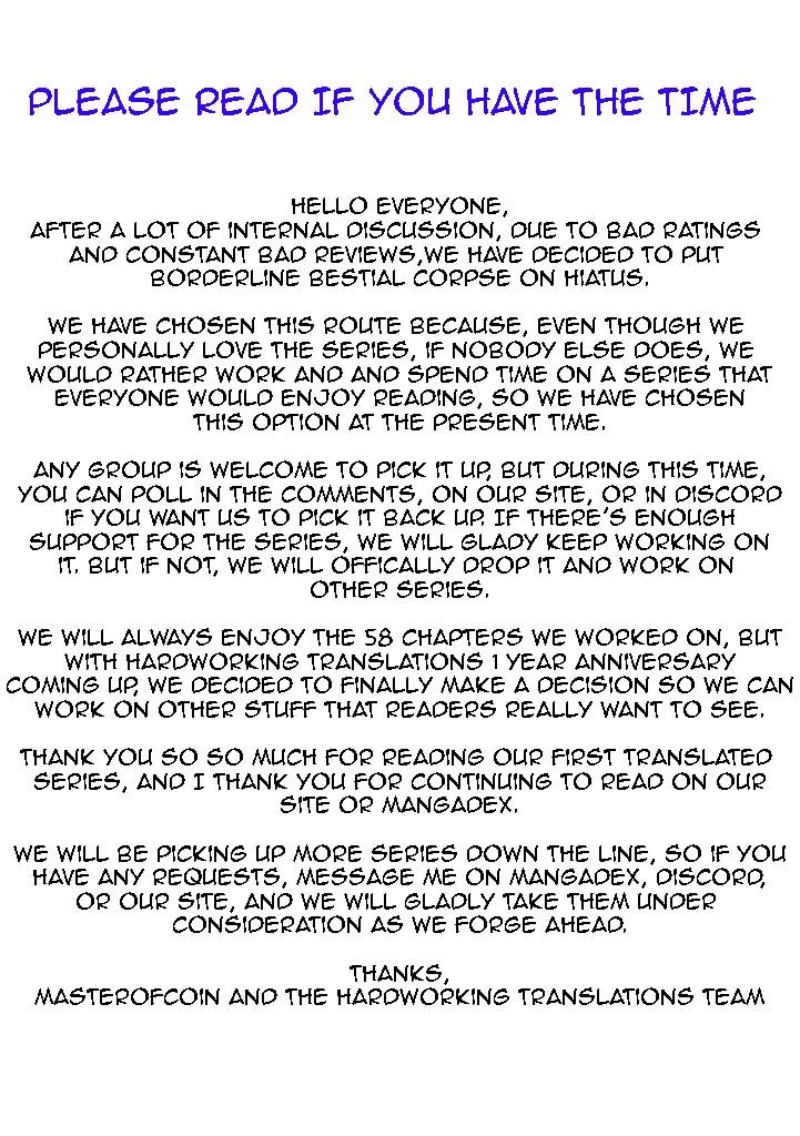 Read Borderline Bestial Corpse chapter 58 image 1 on Lezhin