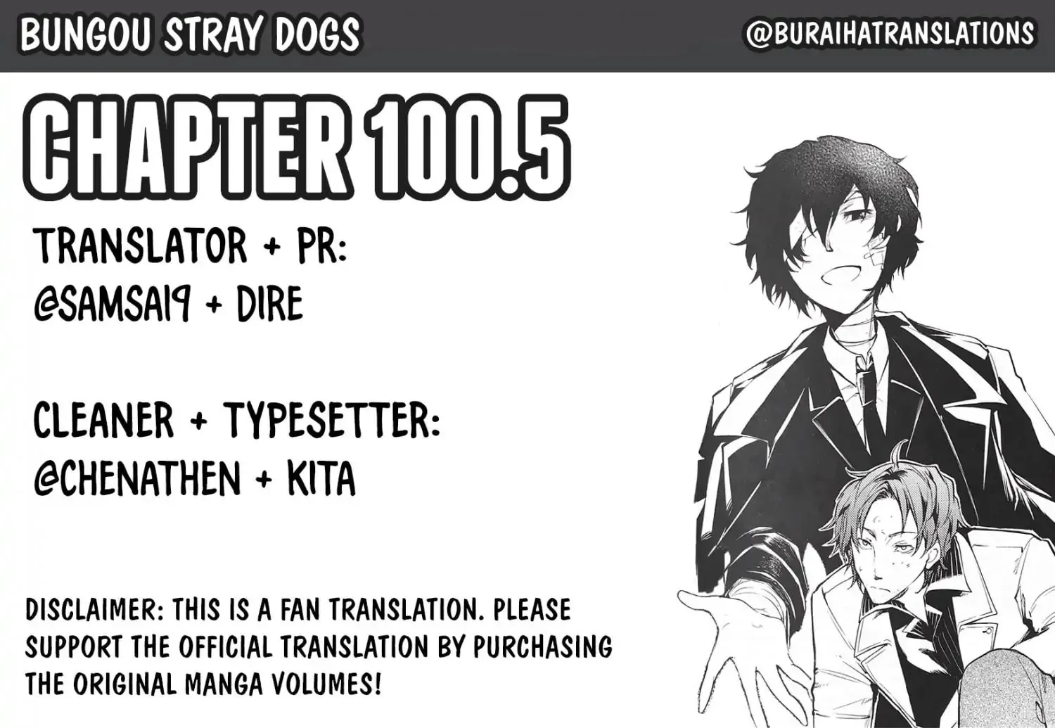 Read Bungo Stray Dogs chapter 100.5 image 1 on Lezhin