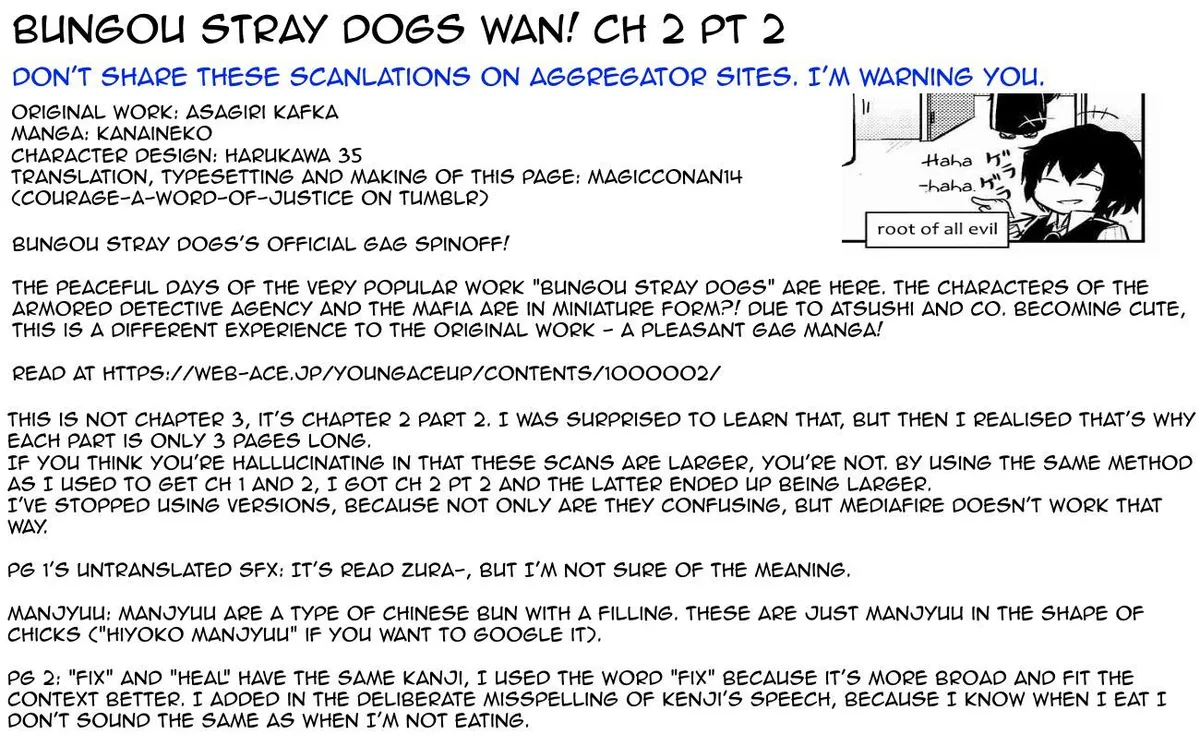 Read Bungou Stray Dogs Wan! chapter 2.2 image 3 on Lezhin