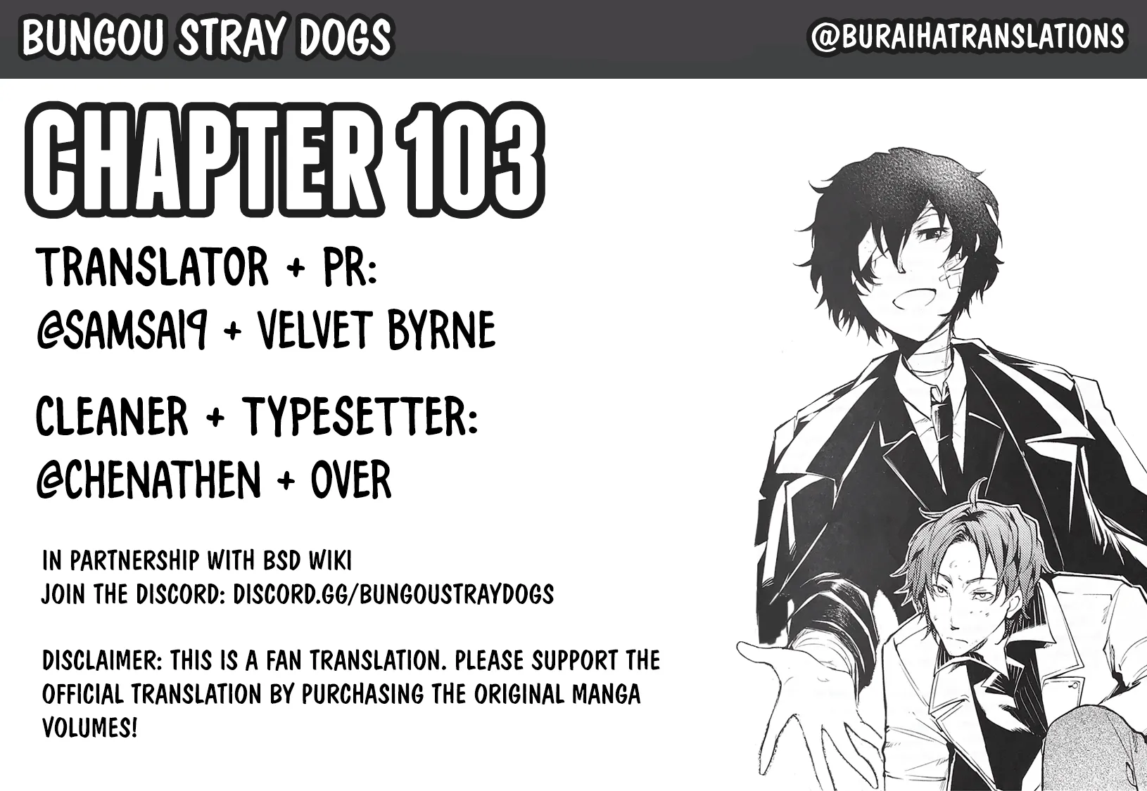 Read Bungou Stray Dogs chapter 103 image 0 on Lezhin