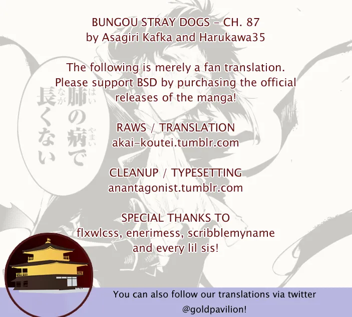 Read Bungou Stray Dogs chapter 87 image 0 on Lezhin