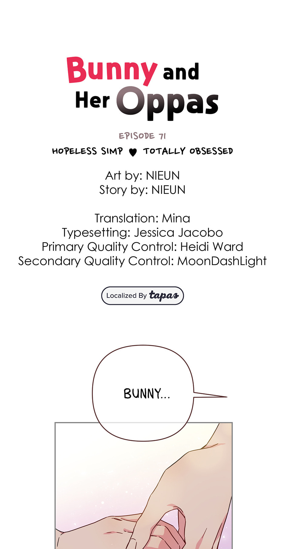 Bunny and Her Oppas Chapter 71 page 1 - 