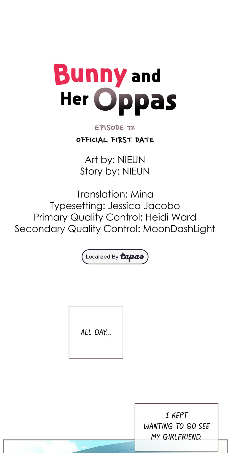 Bunny and Her Oppas Chapter 72 page 1 - 