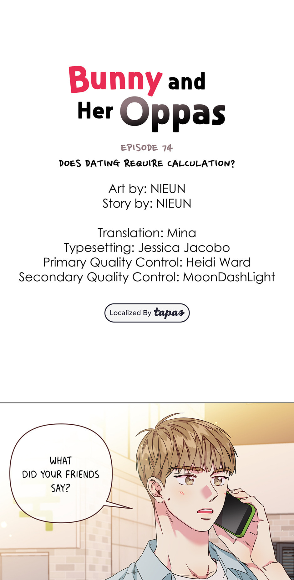 Bunny and Her Oppas Chapter 74 page 1 - 
