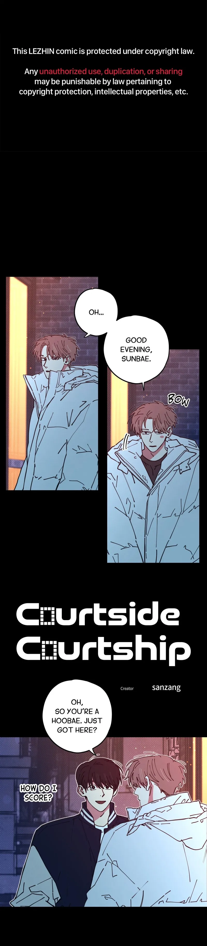 Read Courtside Courtship chapter 6 image 0 on Lezhin