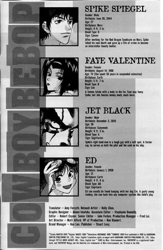 Read Cowboy Bebop chapter 1 image 1 on Lezhin