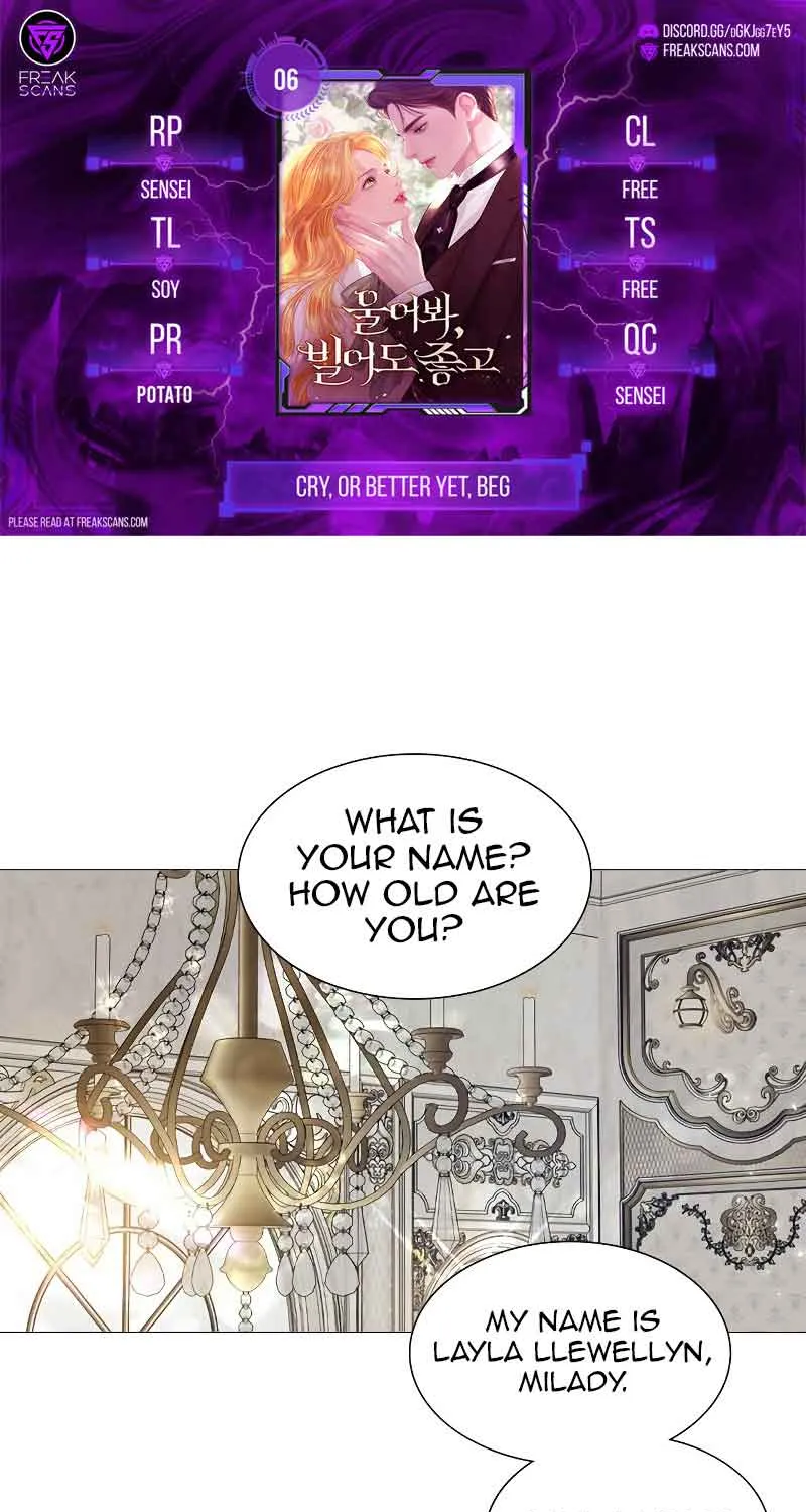 Read Cry, Even Better If You Beg chapter 6 image 1 on Lezhin