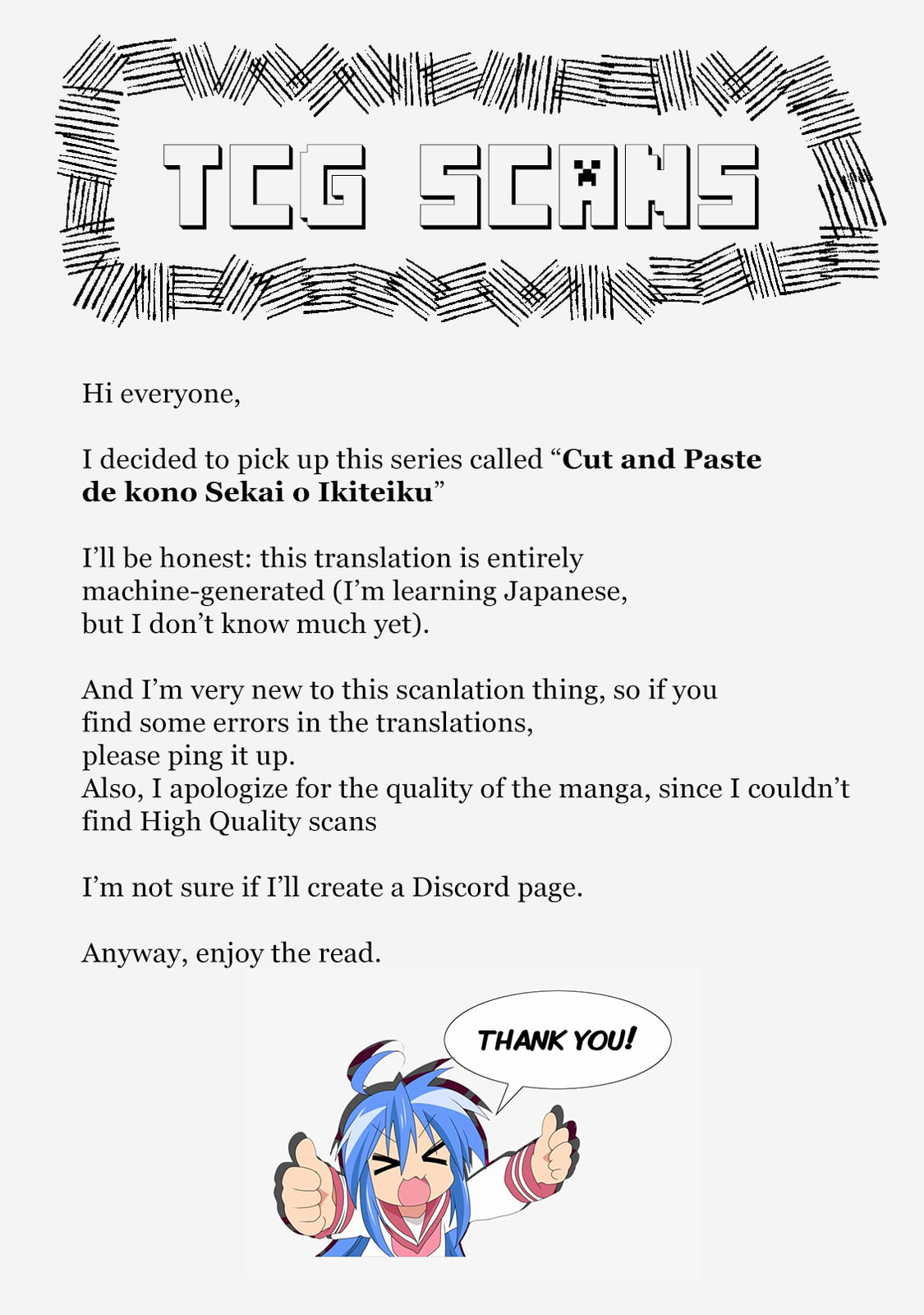 Cut & Paste de Kono Sekai o Ikite Iku Chapter 85 page 1 - 