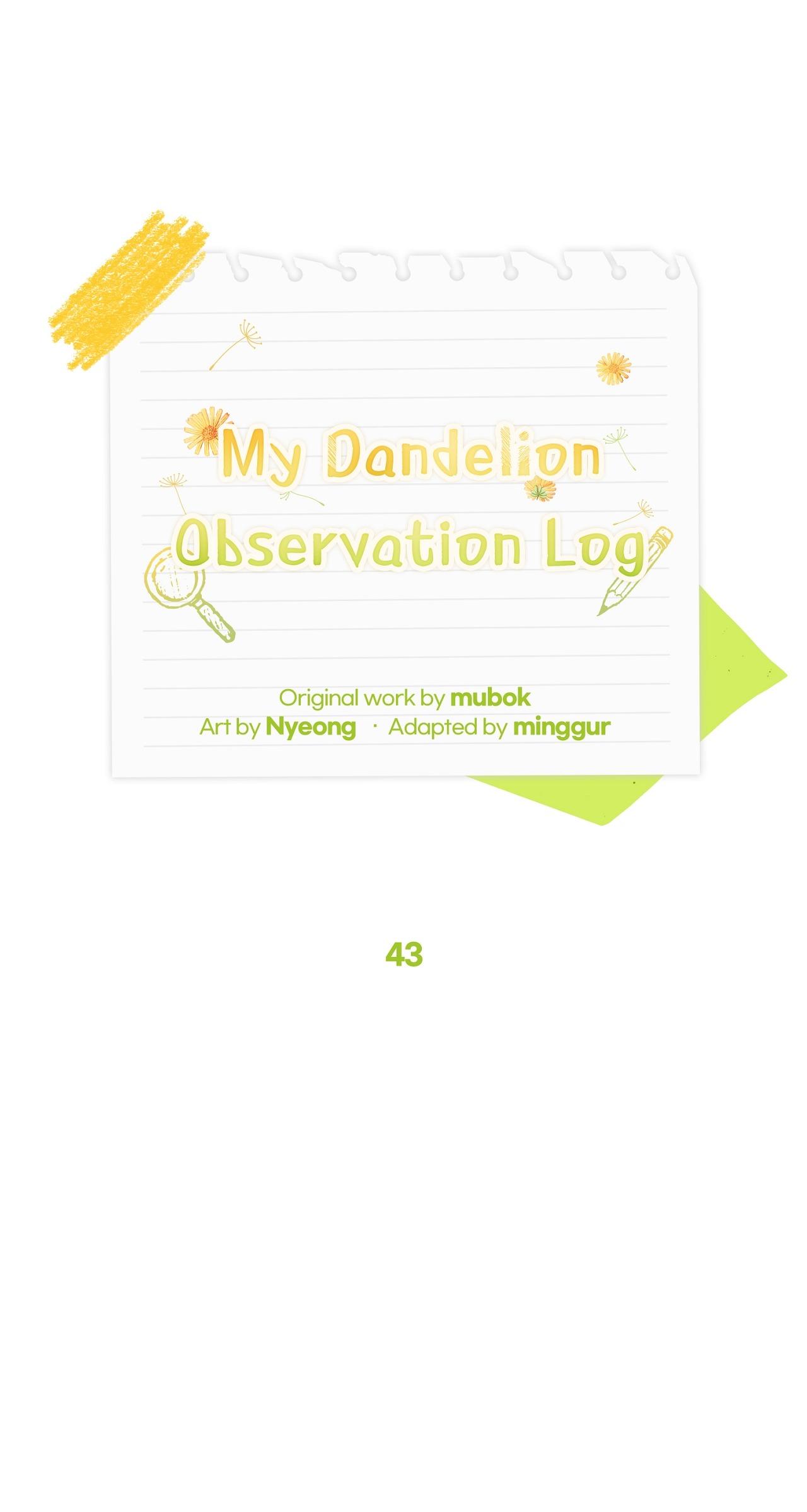 Read Dandelion Flower Observation Diary chapter 43 image 1 on Lezhin