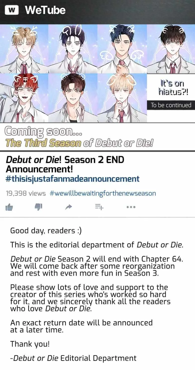 Read Debut or Die! chapter 64.1 image 1 on Lezhin