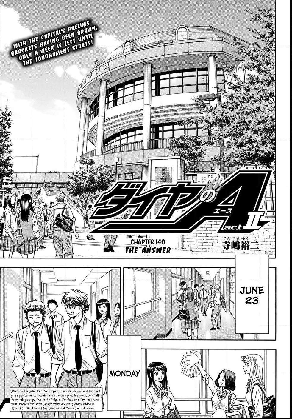 Read Diamond no Ace Act 2 chapter 140 image 0 on Lezhin