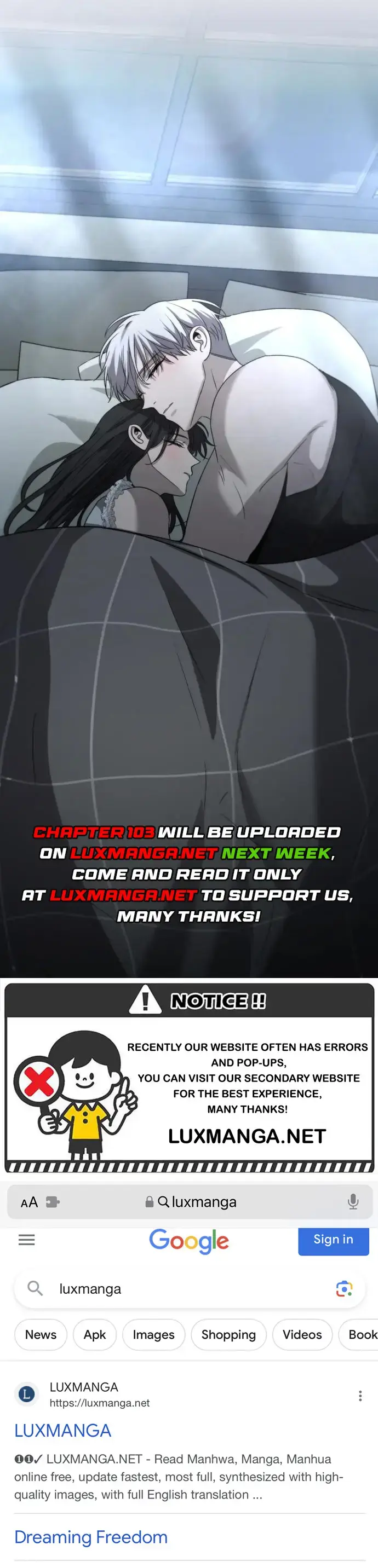 Read Dreaming Freedom chapter 102.5 image 7 on Lezhin