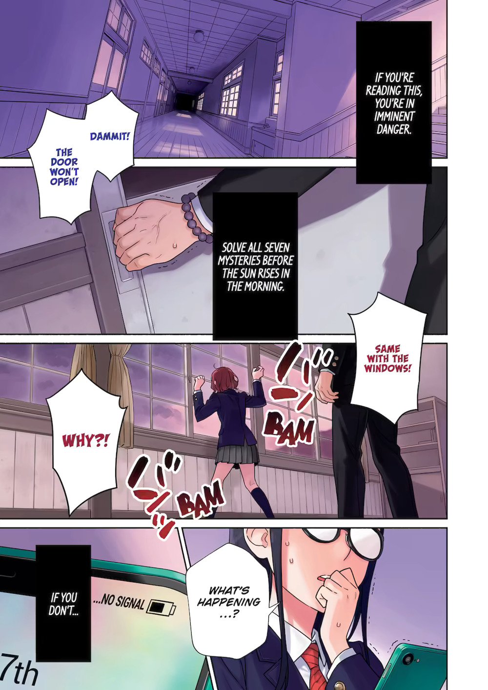 Read Escape from the Seventh Night chapter 1 image 0 on Lezhin