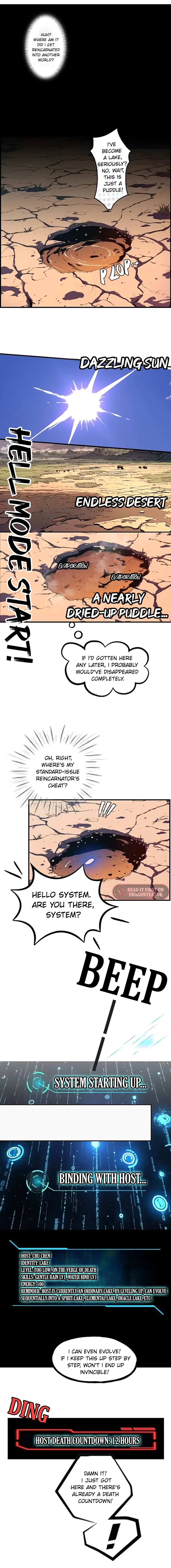 Evolution Starting from a Lake Chapter 1 page 3 - 