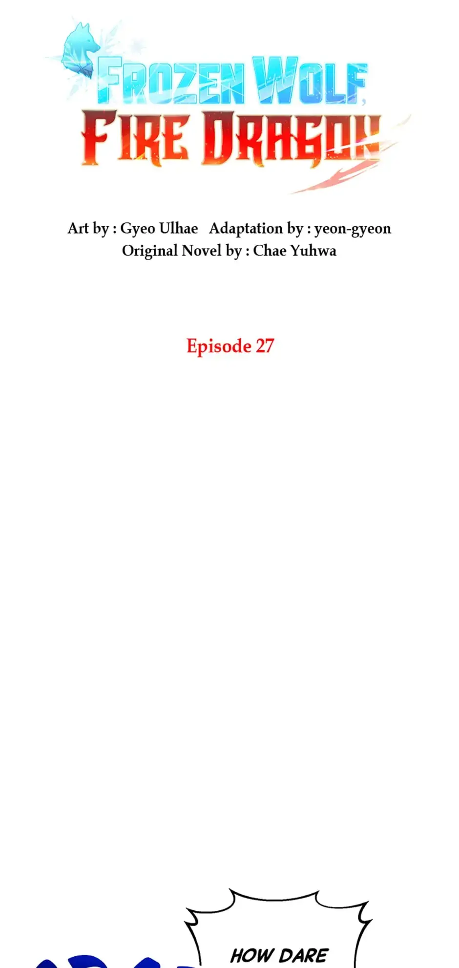 Read Frozen Wolf, Fire Dragon chapter 27 image 3 on Lezhin