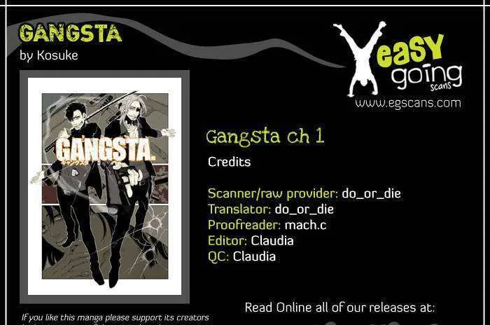 Read Gangsta.  Manga chapter 1 image 1 on Lezhin