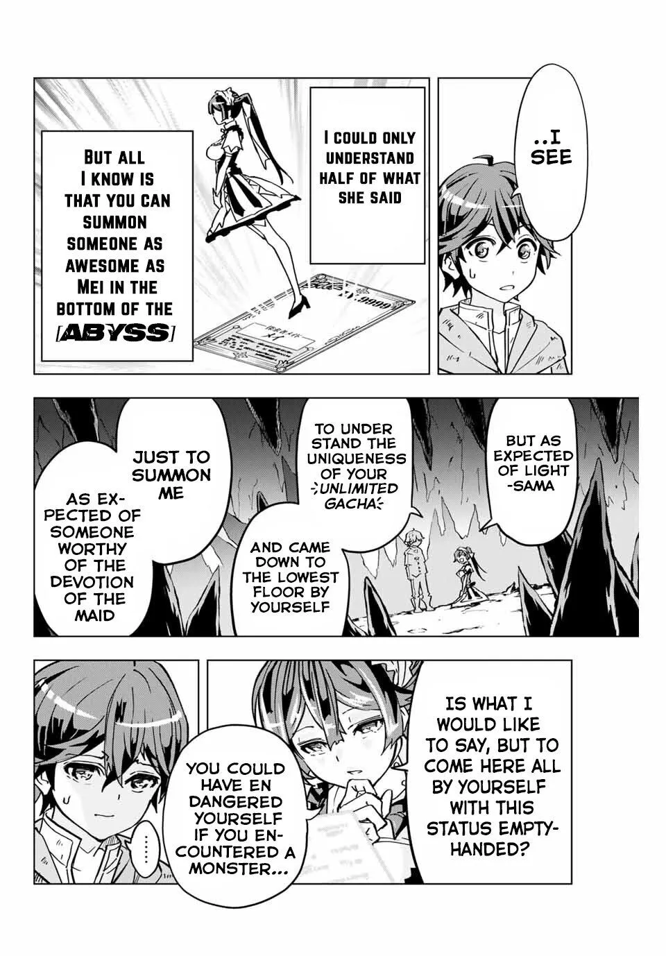 Read Gift "mugen Gacha" De Level 9999 chapter 2 image 12 on Lezhin