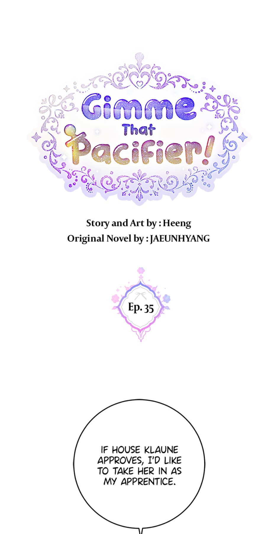 Read Gimme That Pacifier! chapter 35 image 0 on Lezhin