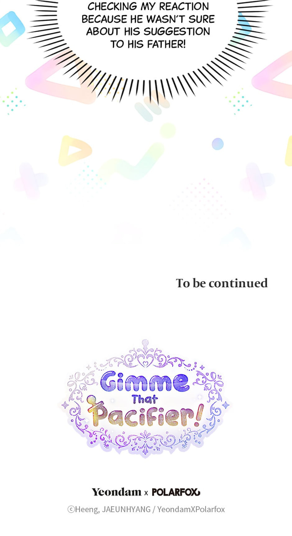 Read Gimme That Pacifier! chapter 74 image 75 on Lezhin
