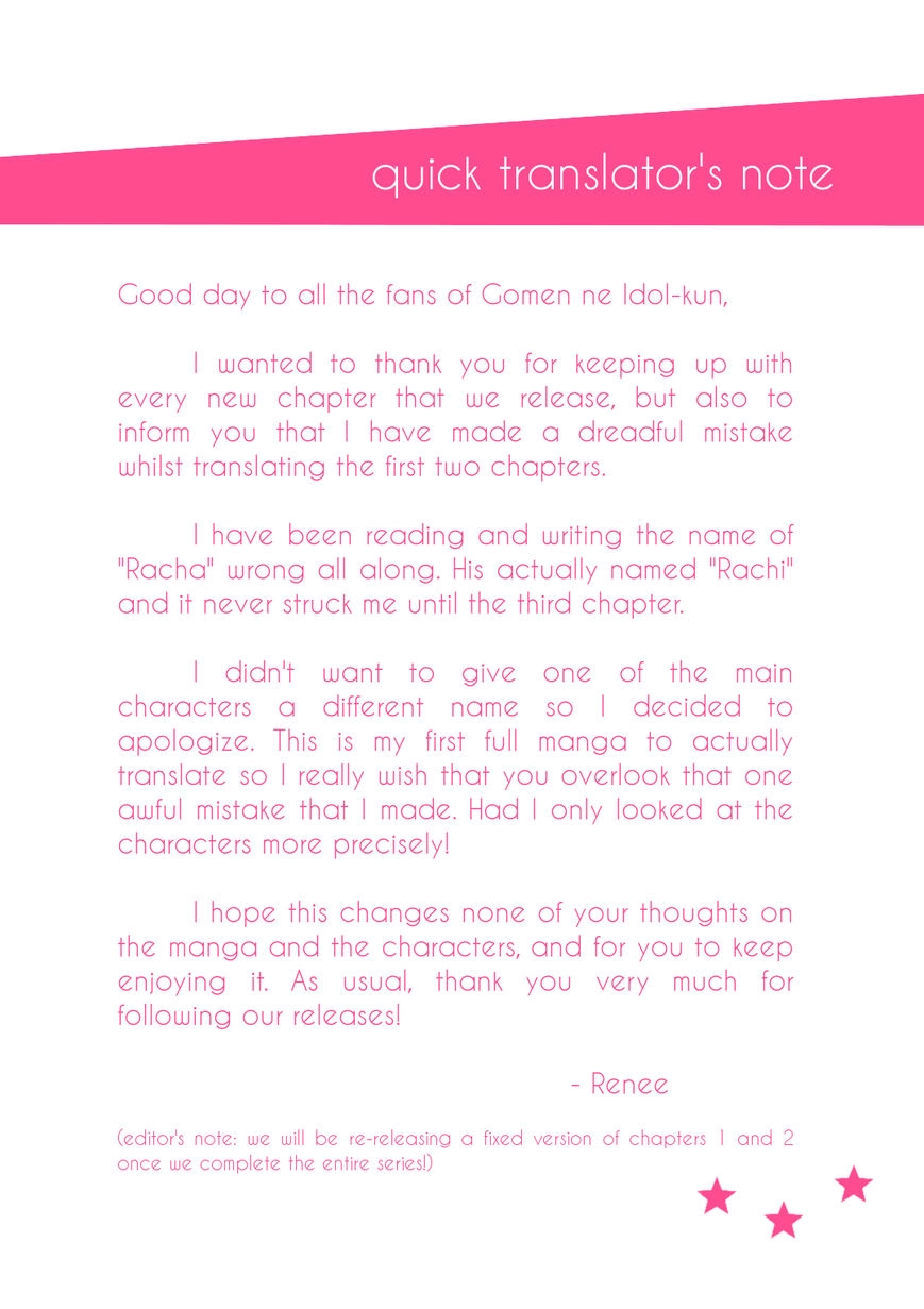 Read Gomen ne Idol-kun chapter 3 image 1 on Lezhin