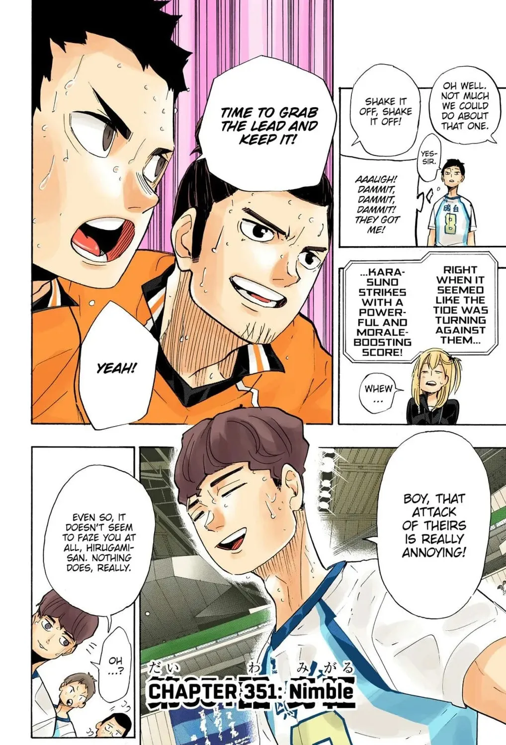 Read Haikyu!! (Official Colored) (Colored) chapter 351 image 2 on Lezhin