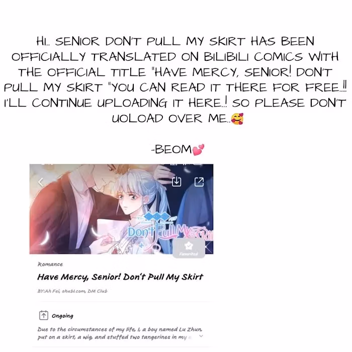 Have Mercy, Senior! Don’t Pull My Skirt Chapter 14 page 1 - 