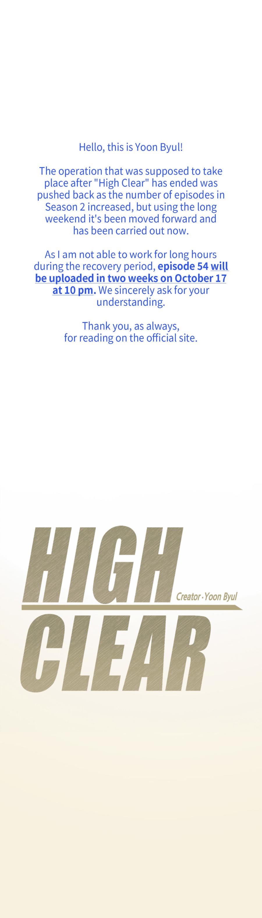 Read HIGH CLEAR chapter 55.1 image 2 on Lezhin