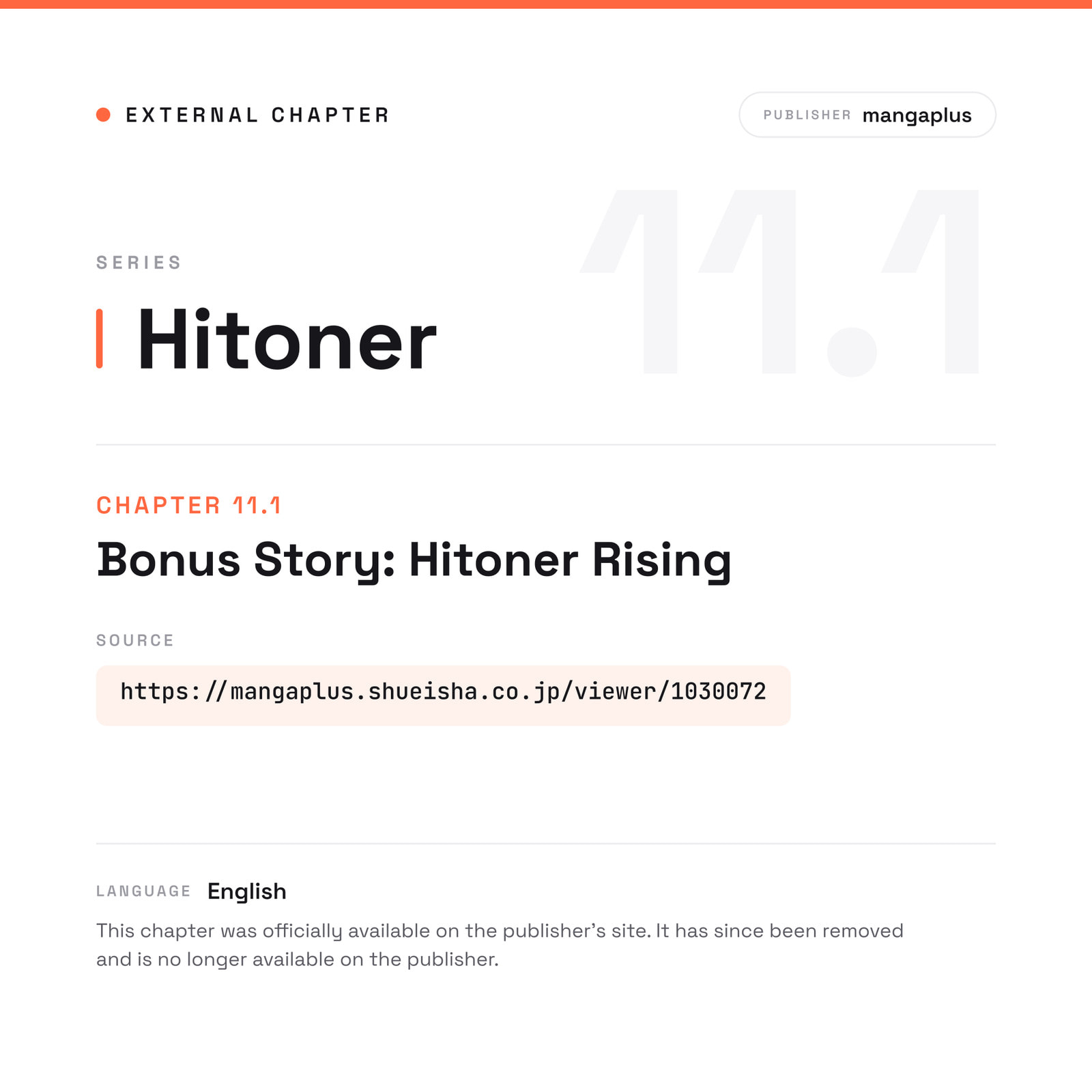 Hitoner Chapter 11.5 page 1 - 