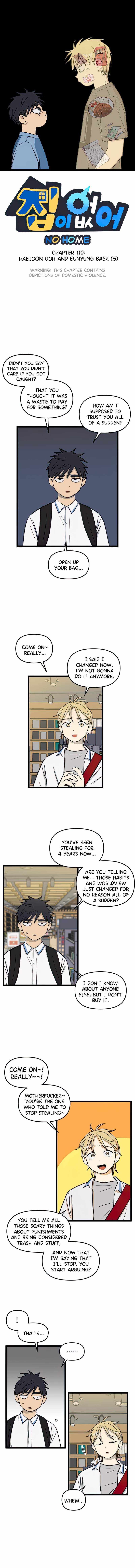 Read Homeless chapter 110 image 0 on Lezhin