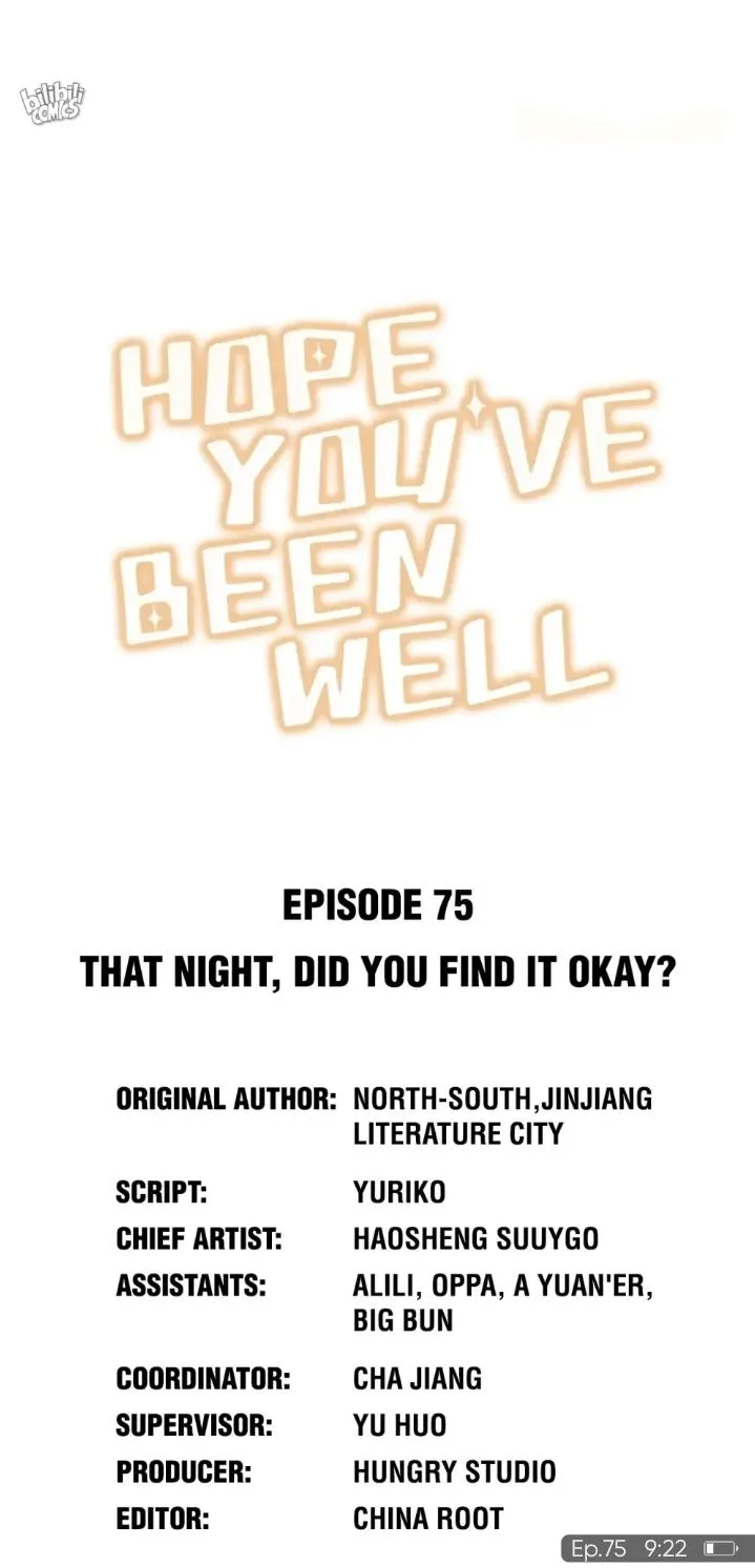 Read Hope You’ve Been Well chapter 75 image 1 on Lezhin