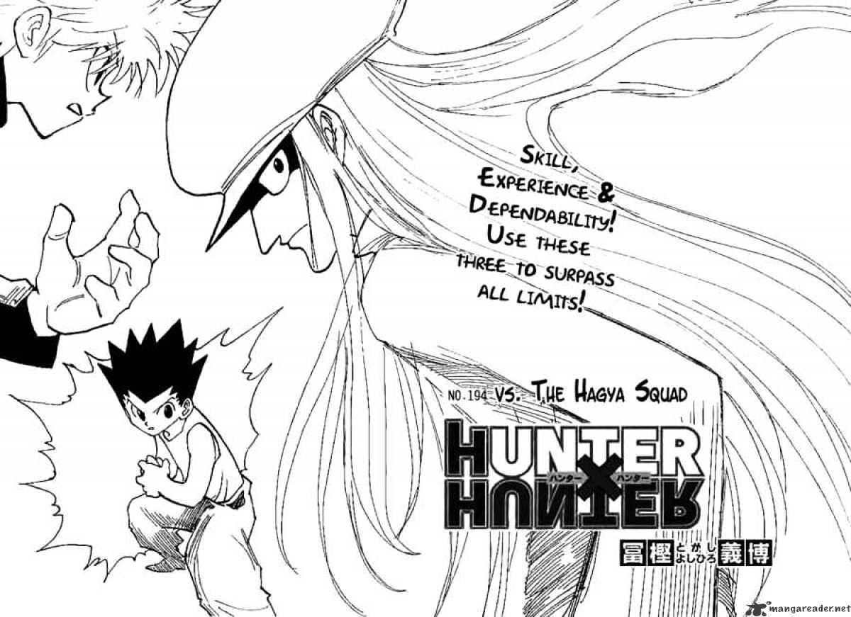 Read Hunter x Hunter chapter 194 image 1 on Lezhin