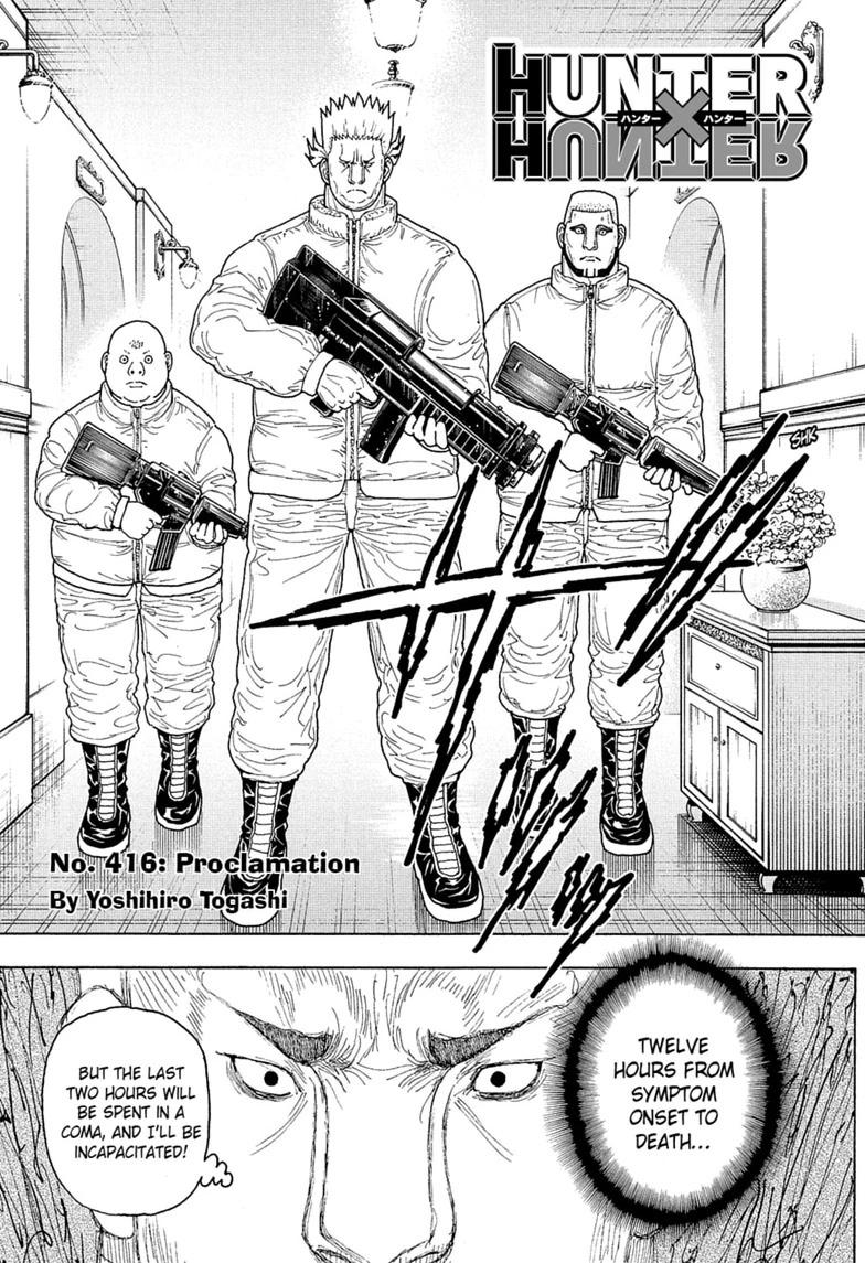 Read Hunter x Hunter chapter 416 image 1 on Lezhin