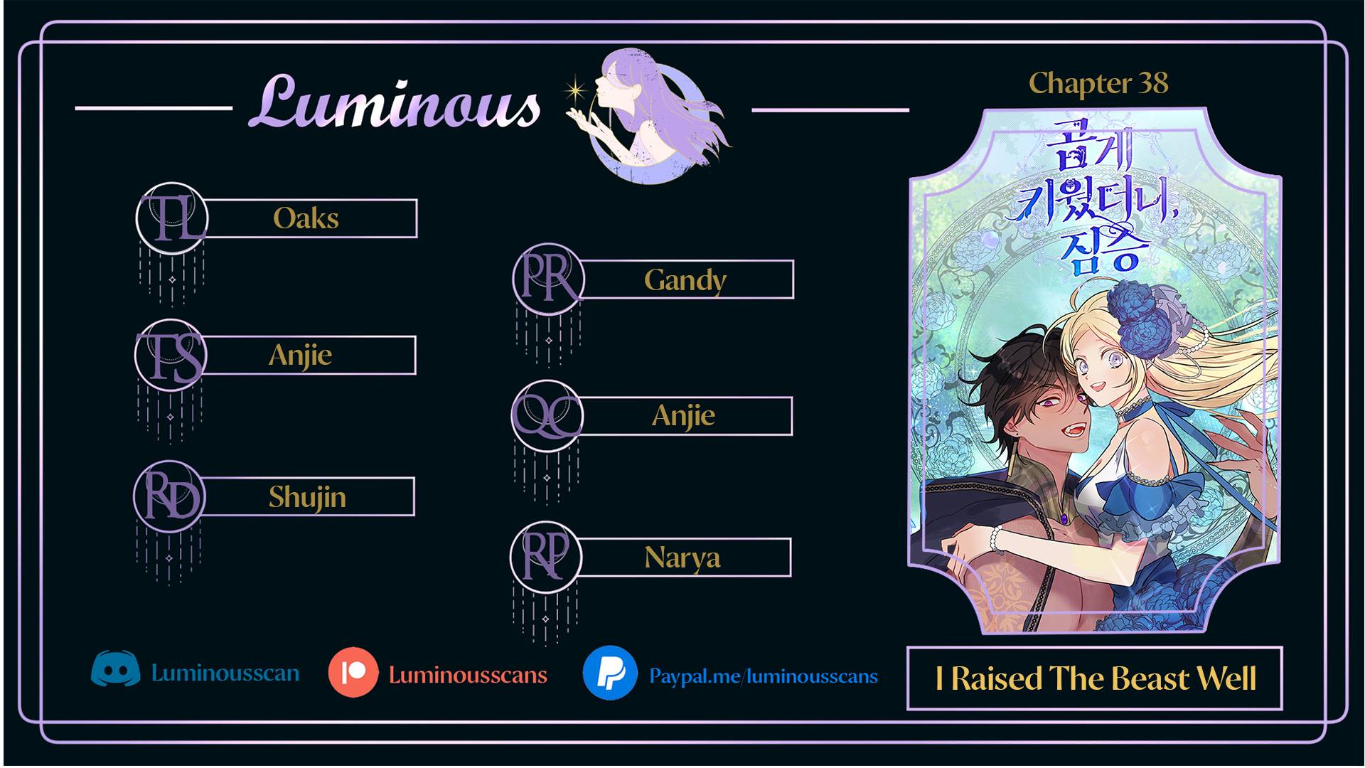 Read I Raised The Beast Well chapter 38 image 0 on Lezhin