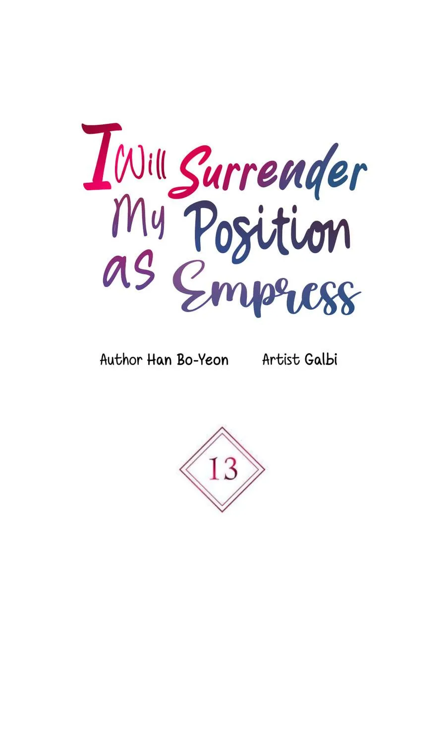 I Will Give Up the Position as the Empress Chapter 13 page 10 - 