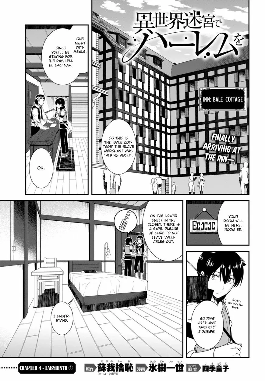 Isekai Meikyuu de Harem wo Chapter 4.1 page 2 - 