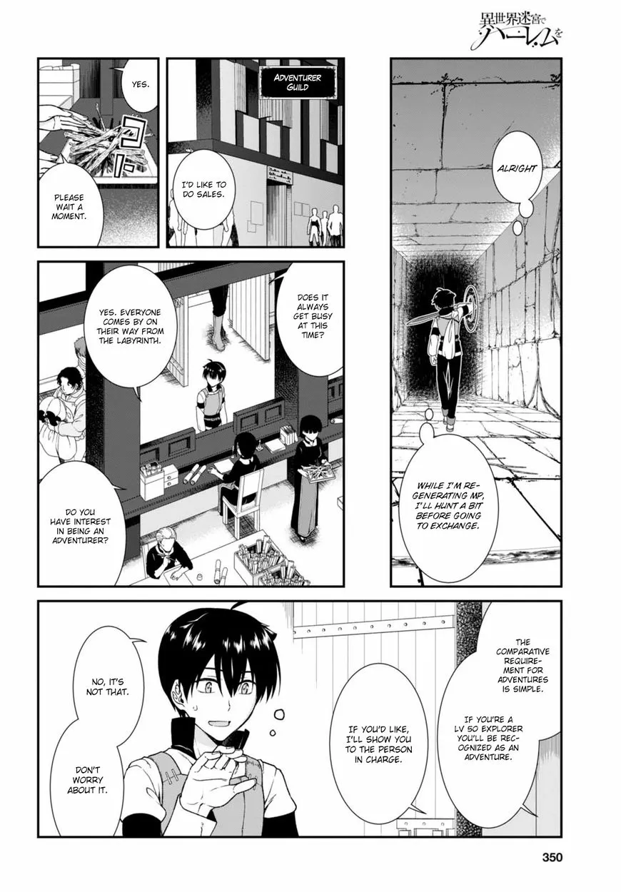 Isekai Meikyuu de Harem wo Chapter 4.1 page 15 - 