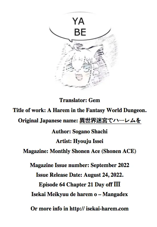 Isekai Meikyuu de Harem wo Chapter 64 page 1 - 
