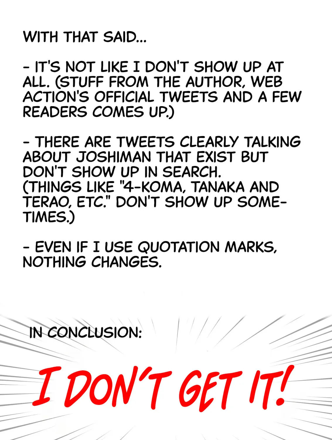 Read Joshi-man Twitter Extras chapter 2 image 2 on Lezhin
