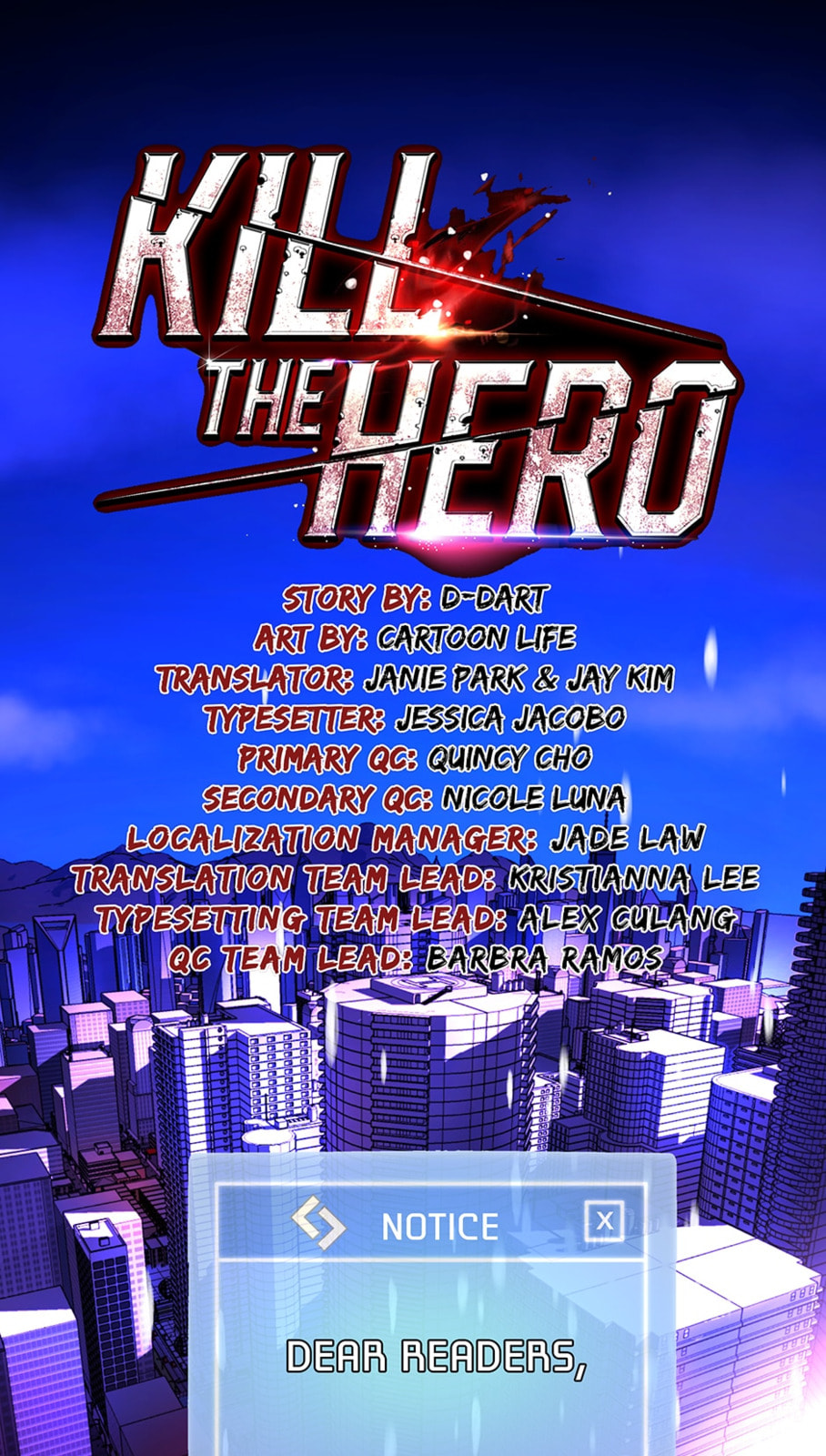 Read Kill The Hero chapter 53.1 image 0 on Lezhin