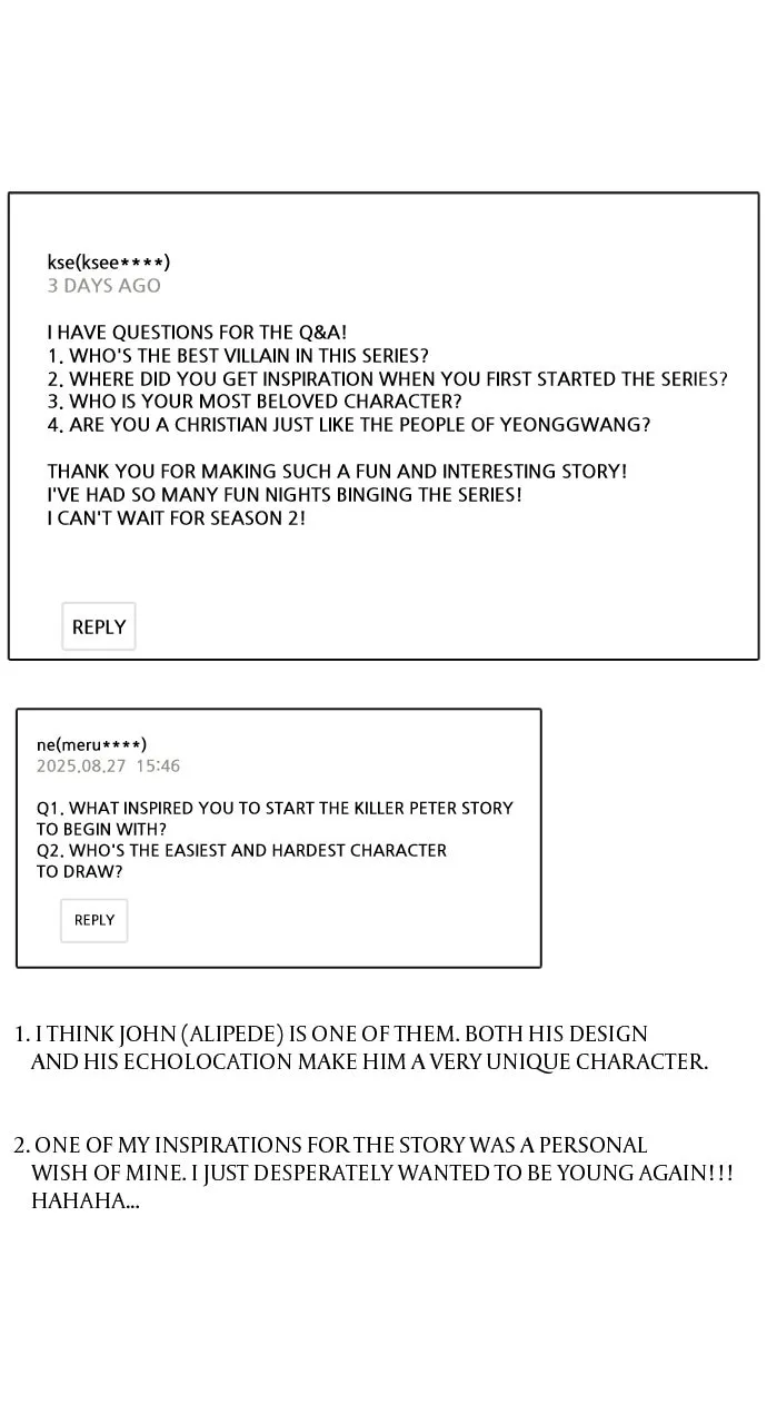 Read Killer Peter chapter 105 image 100 on Lezhin