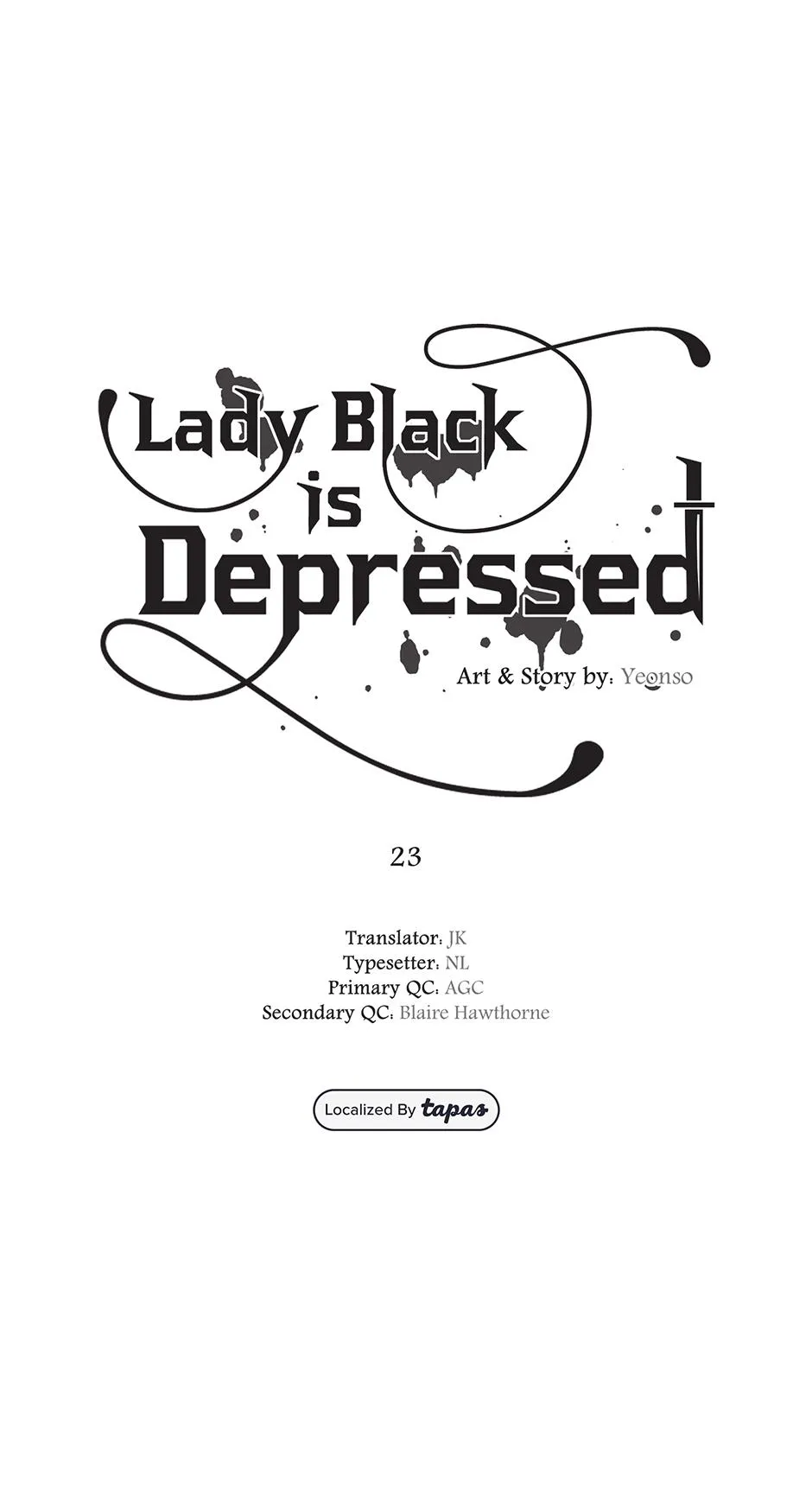 Read Lady Black is depressed chapter 23 image 9 on Lezhin